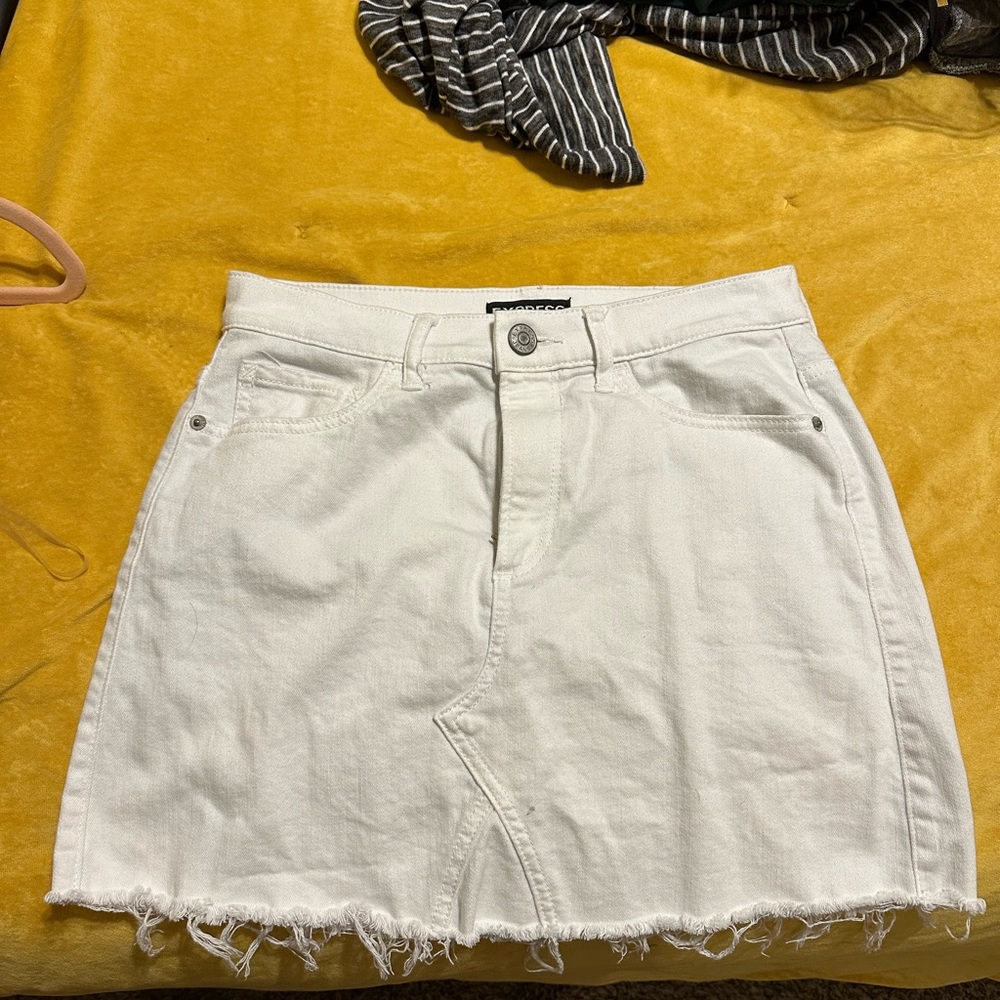Express white mini skirt